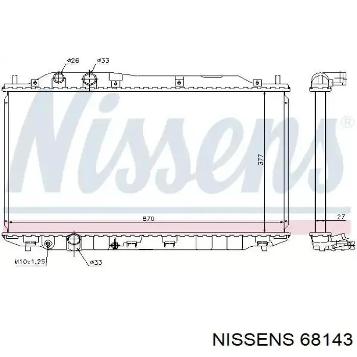 68143 Nissens радиатор