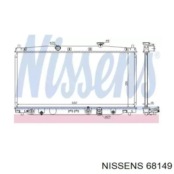 68149 Nissens Радиатор основной