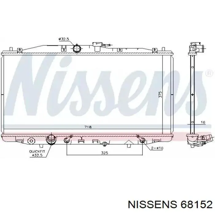 68152 Nissens радиатор