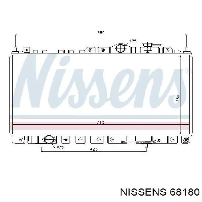 Радиатор 68180 Nissens