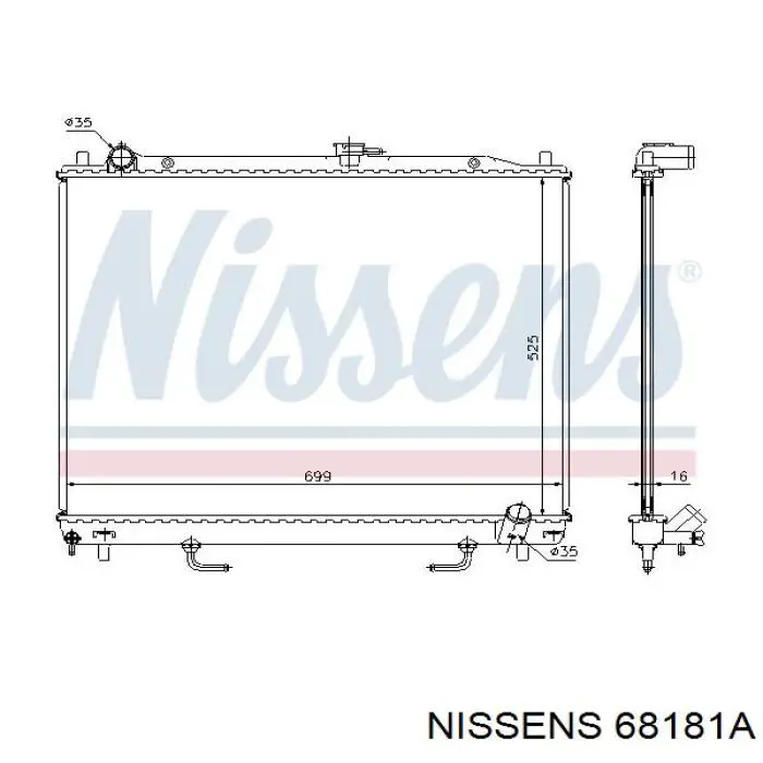 Радиатор 68181A Nissens