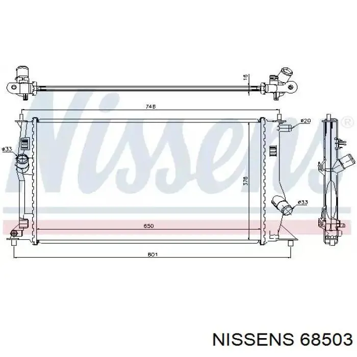 68503 Nissens радиатор