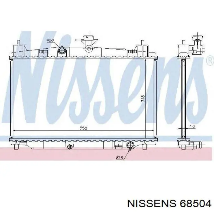 68504 Nissens радиатор