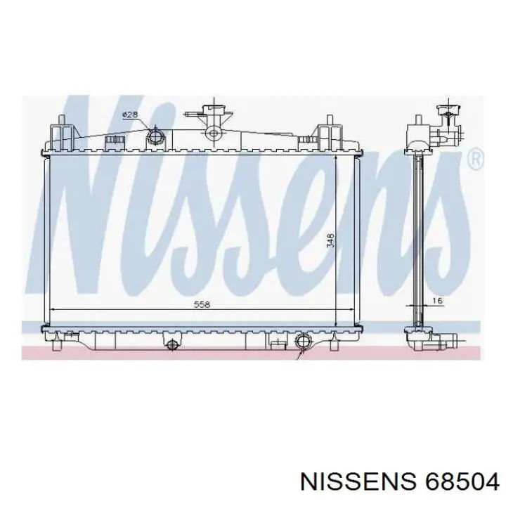 Радиатор охлаждения двигателя Nissens 68504 цена, от 116.88 USD