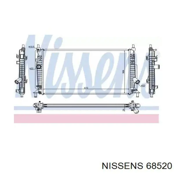 Радиатор 68520 Nissens