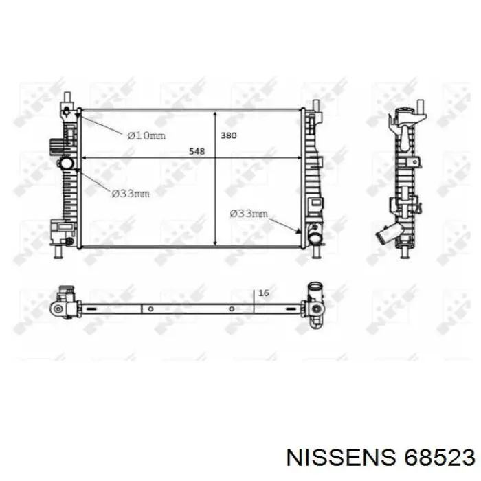 Радиатор 68523 Nissens