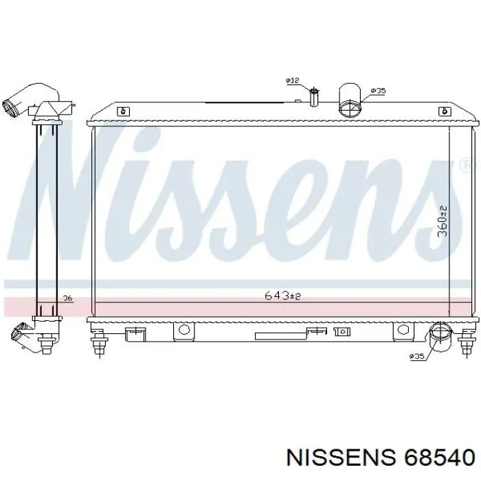68540 Nissens Радиатор основной