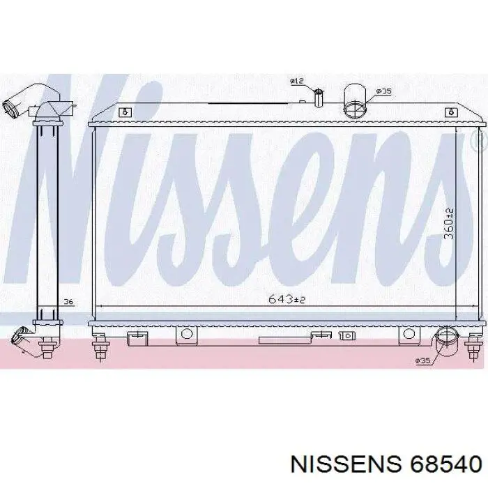 Радиатор охлаждения двигателя Nissens 68540 цена, от 105.86 USD