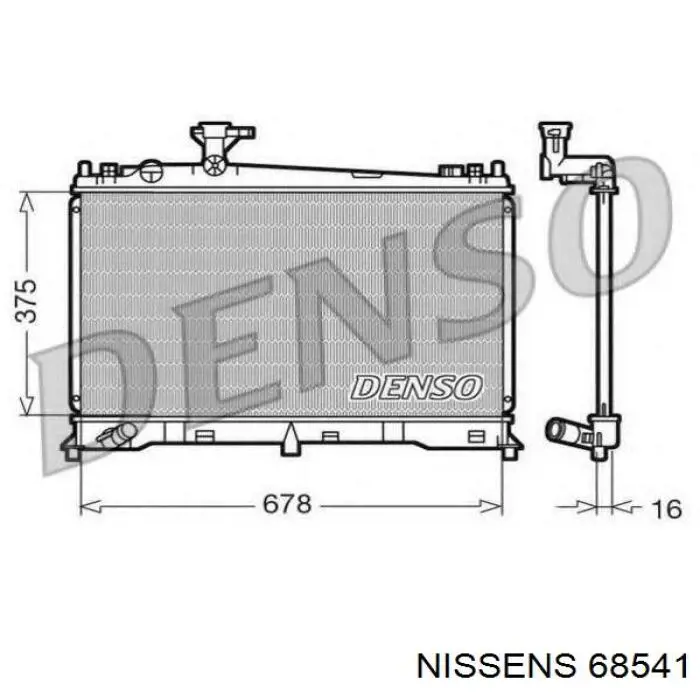 Радиатор 68541 Nissens