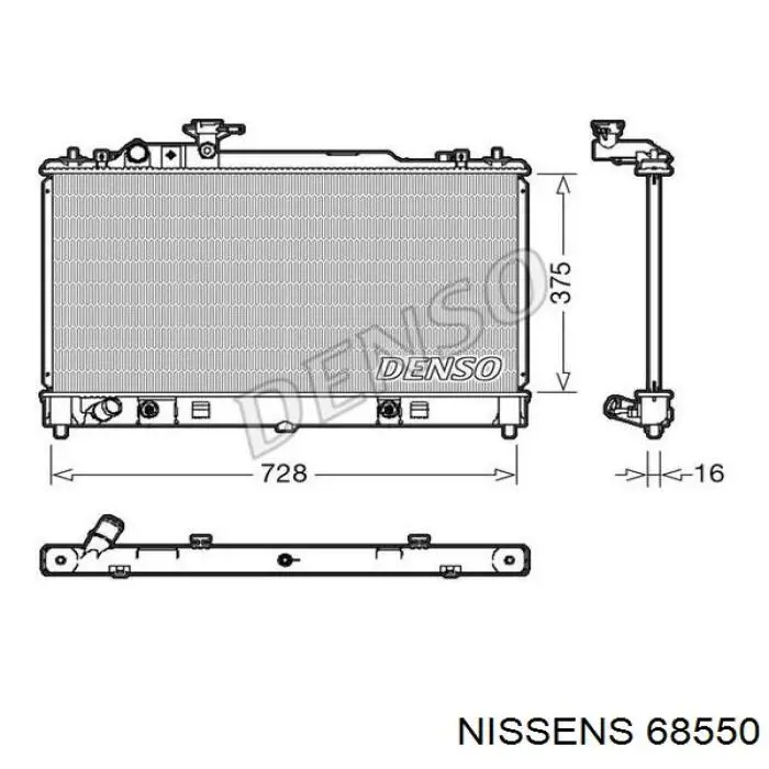 68550 Nissens Радиатор основной