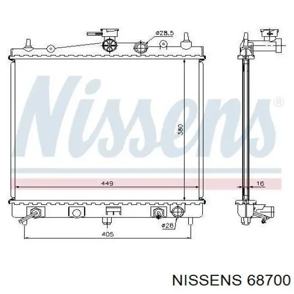 Радиатор 68700 Nissens