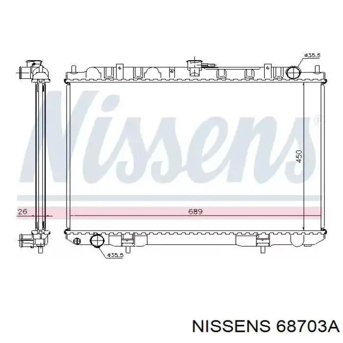 Радиатор 68703A Nissens