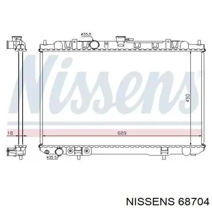 Радиатор 68704 Nissens