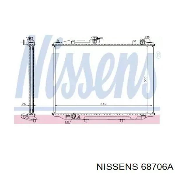 Радиатор 68706A Nissens