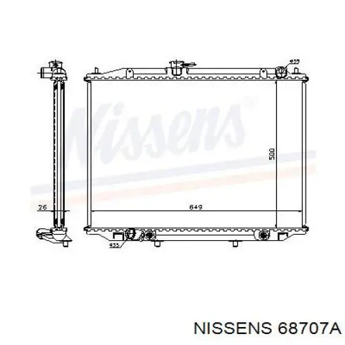 Радиатор охлаждения двигателя Nissan/Infiniti 214102X800 цена, от 84.75 USD