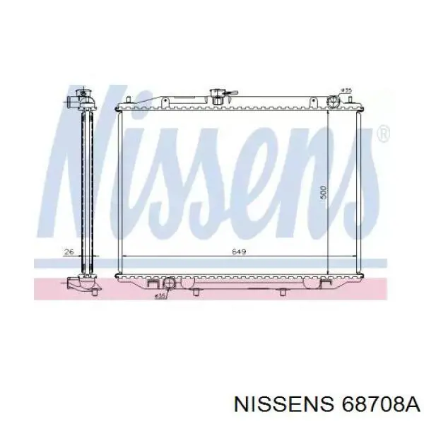 68708A Nissens радиатор