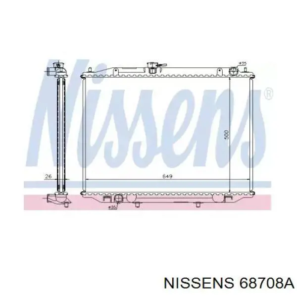 Радиатор 68708A Nissens