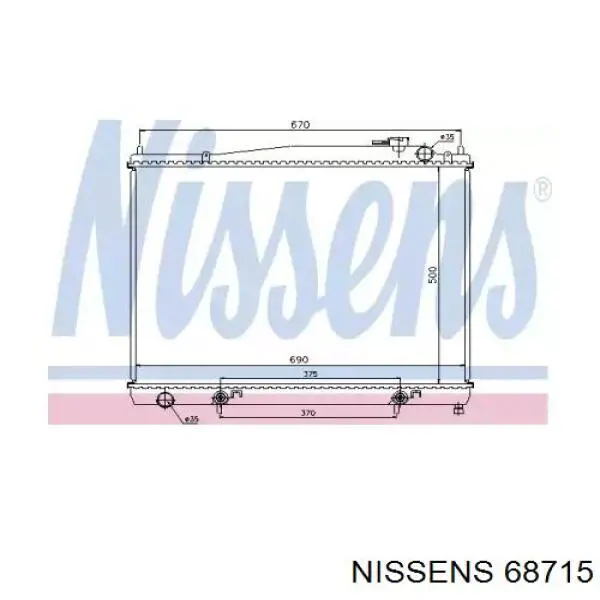 Радиатор 68715 Nissens