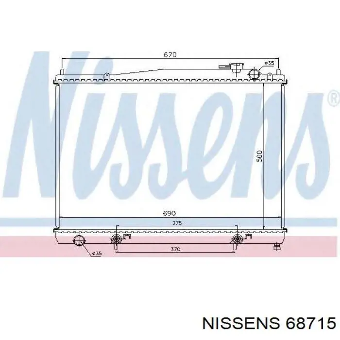 68715 Nissens Радиатор основной