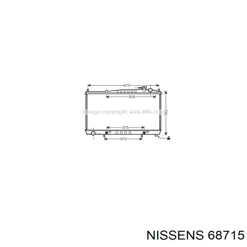 Радиатор охлаждения двигателя Nissens 68715 цена, от 109.38 USD