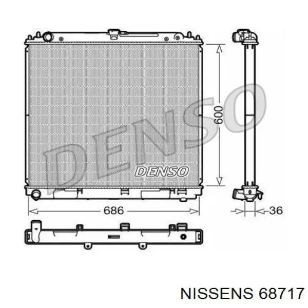 Радиатор охлаждения двигателя Nissens 68717 цена, от 187.50 USD