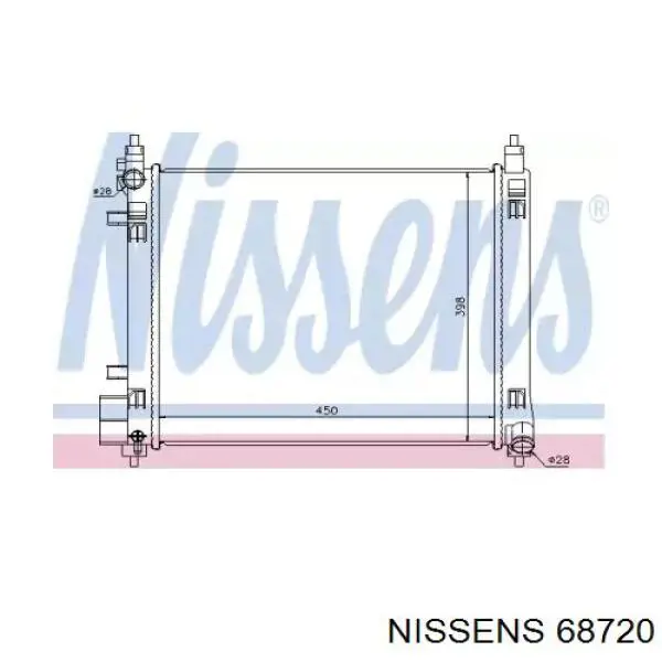 68720 Nissens Радиатор основной