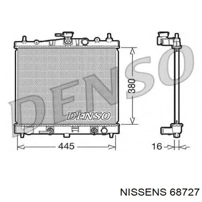 Радиатор 68727 Nissens