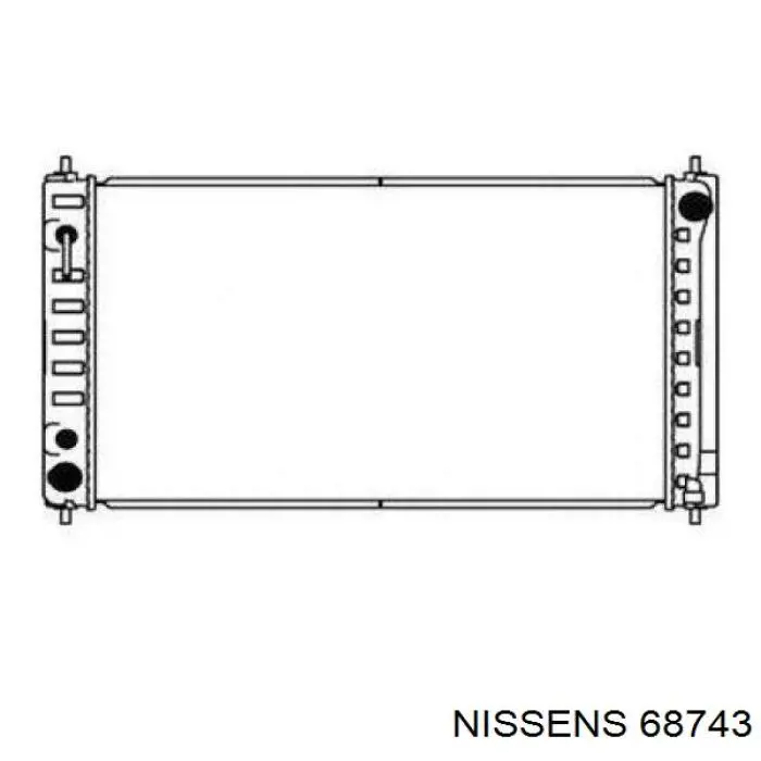 Радиатор охлаждения двигателя Nissens 68743 цена, от 175.19 USD
