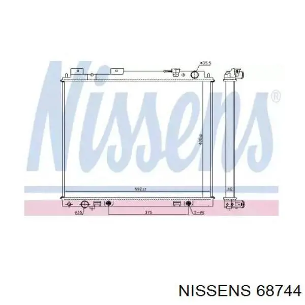 68744 Nissens радиатор