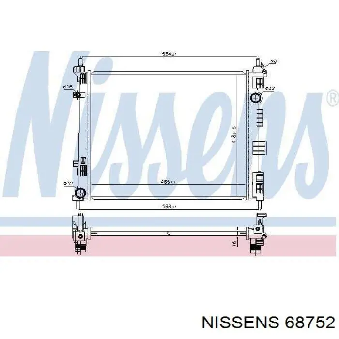 Купить 21410BJ40A Nissan/Infiniti Радиатор водяной
