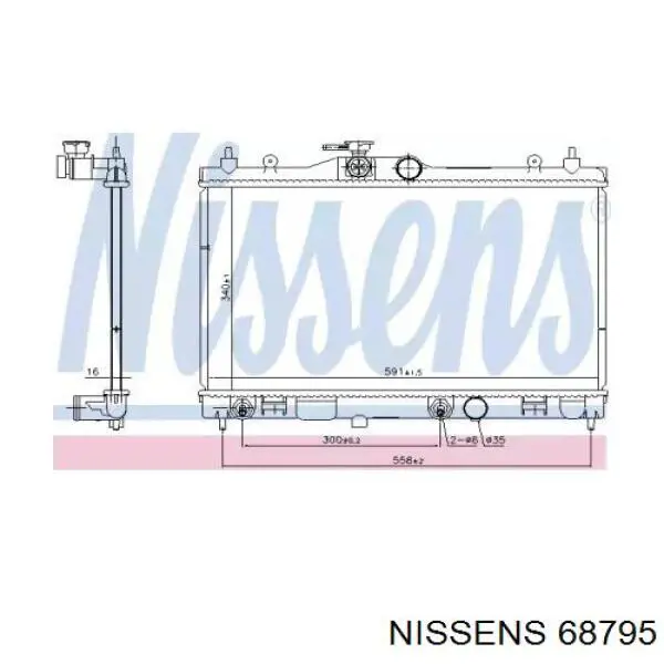 Радиатор 68795 Nissens