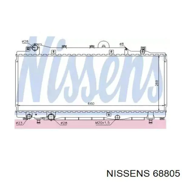 Радиатор 68805 Nissens