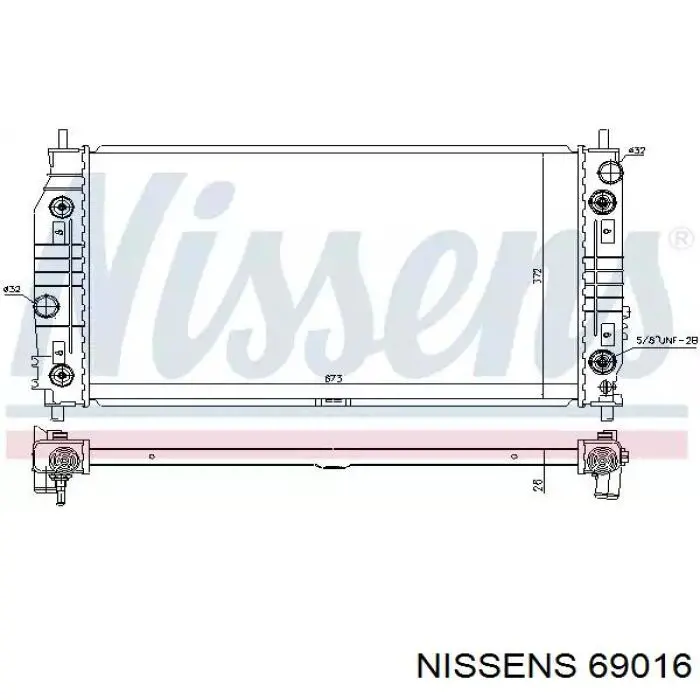 Радиатор 69016 Nissens