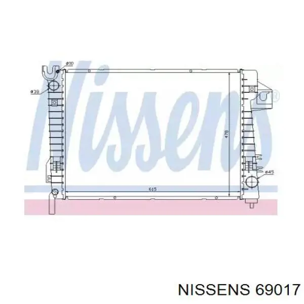 Радиатор 69017 Nissens