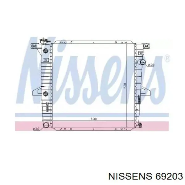 Купить 69203 Nissens Радиатор водяной