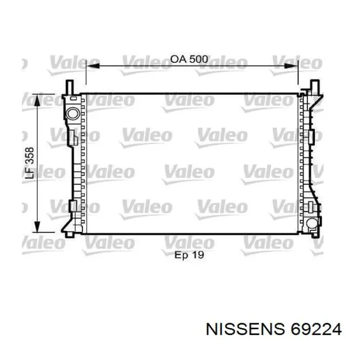 Радиатор 69224 Nissens