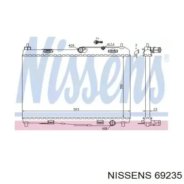 Радиатор 69235 Nissens