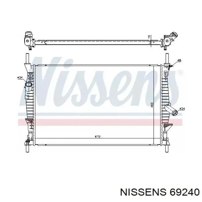 Радиатор 69240 Nissens