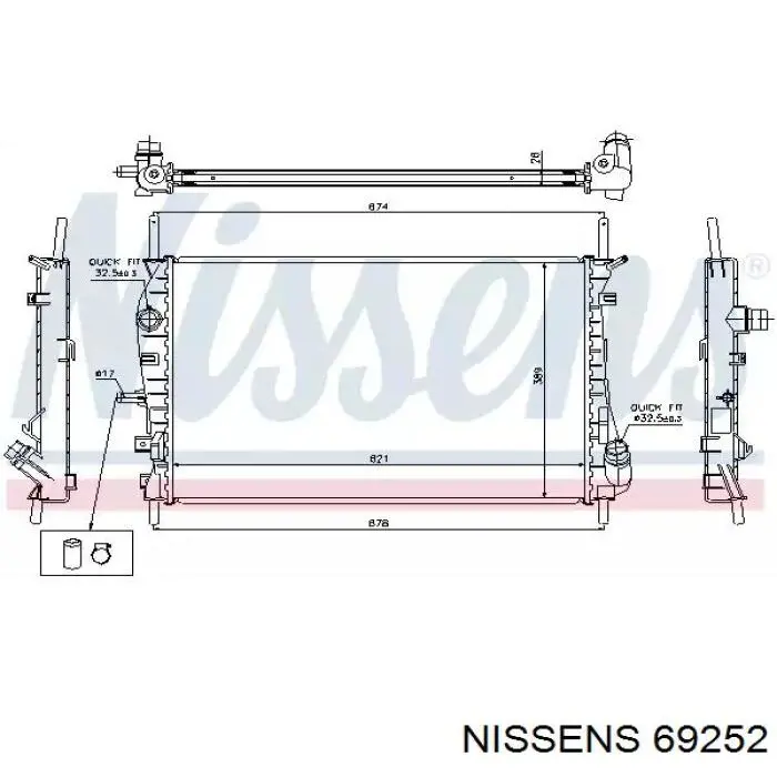 69252 Nissens радиатор