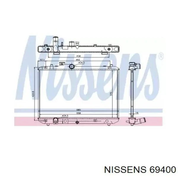 Радиатор 69400 Nissens