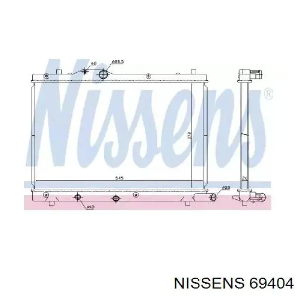 Радиатор охлаждения двигателя Nissens 69404 цена, от 79.86 USD
