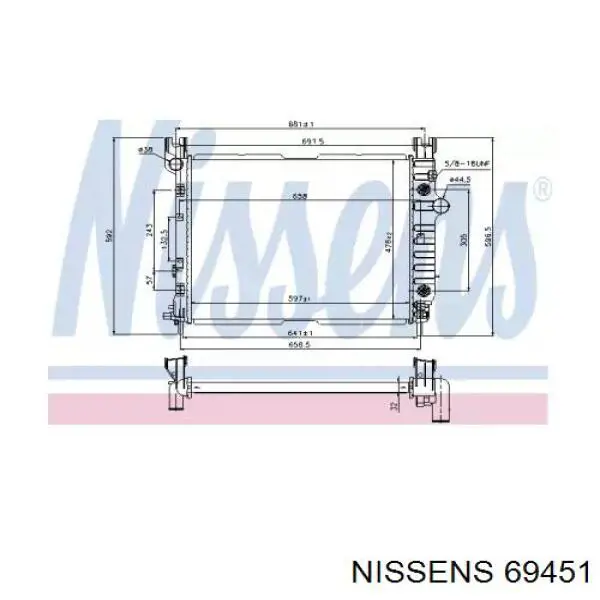 Радиатор 69451 Nissens