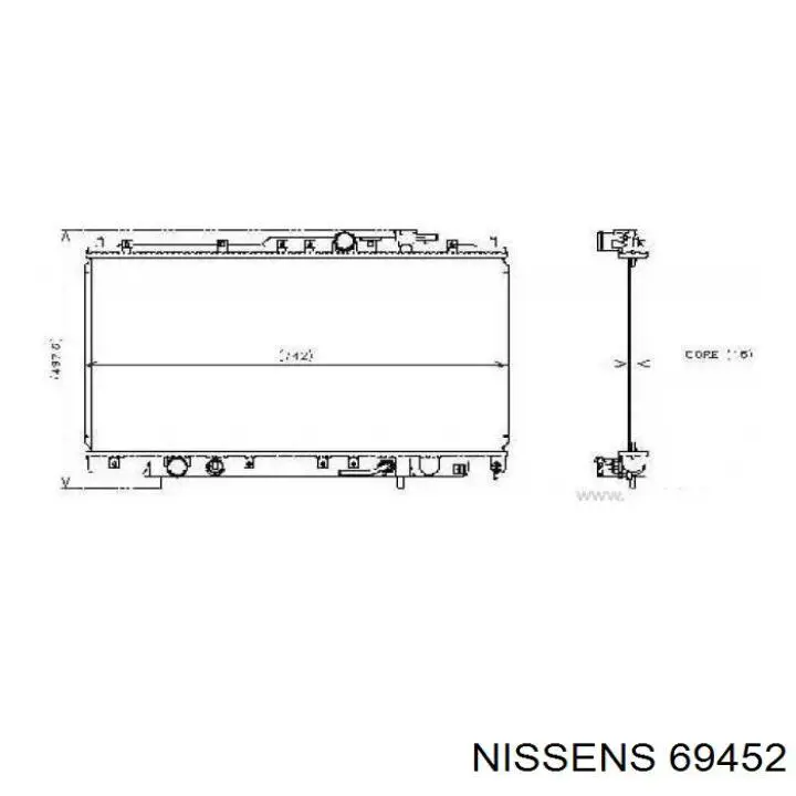 Радиатор охлаждения двигателя Nissens 69452 цена, от 109.21 USD