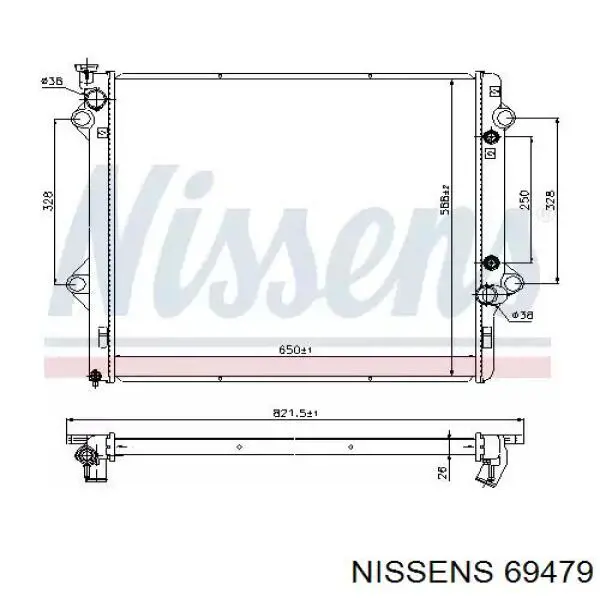 Радиатор 69479 Nissens