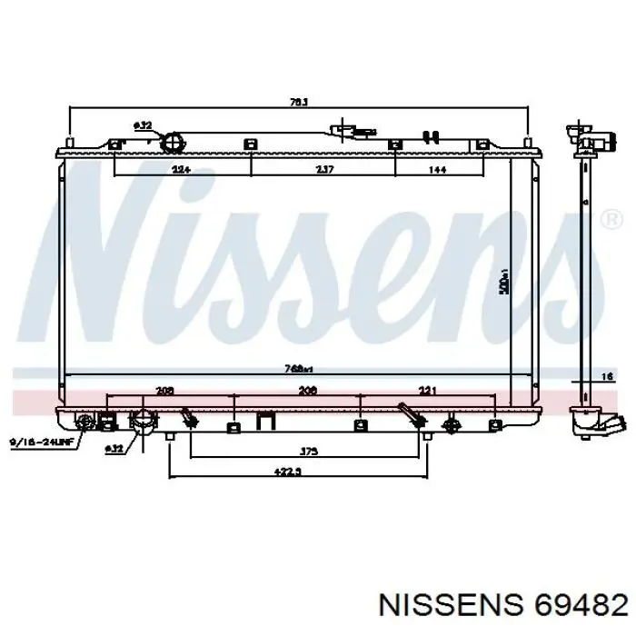 Радиатор охлаждения Nissens 69482