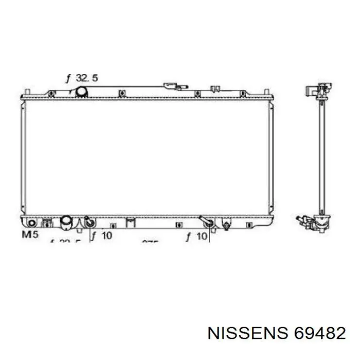 Радиатор охлаждения двигателя Nissens 69482 цена, от 93.95 USD