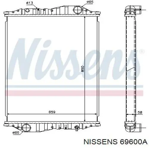 Радиатор 69600A Nissens