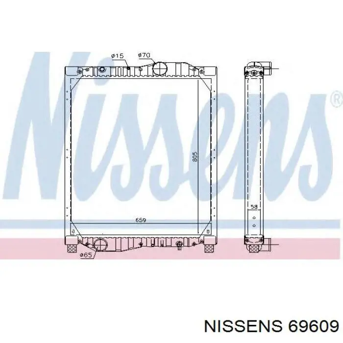 69609 Nissens Радиатор основной