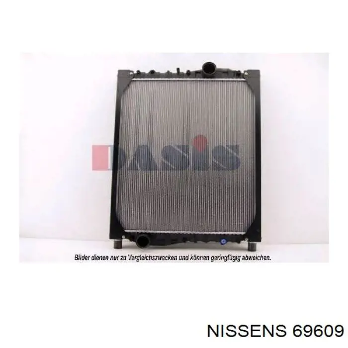 Radiador refrigeración del motor 69609 Nissens