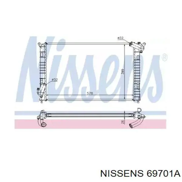 Радиатор 69701A Nissens